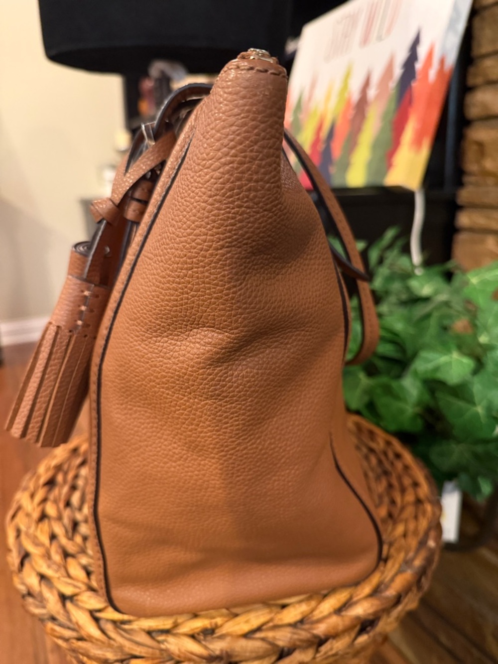 kate spade Leather Tote in Saddle Tan with Tassels - Picture 5 of 16